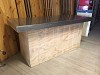 Barbuffet hout met rvs blad